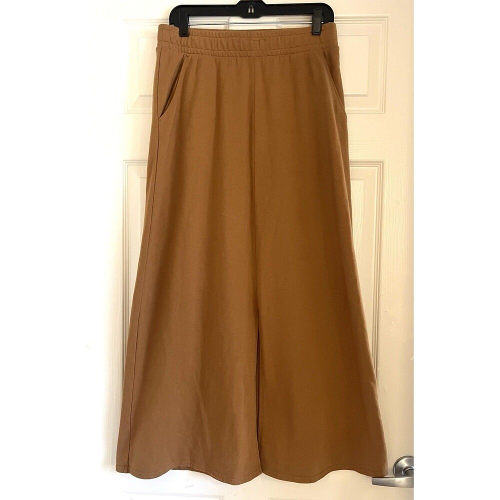 Peace Love World Dune Pull On Skirt Sz S Slit Pockets Knit Maxi Earthy Coastal